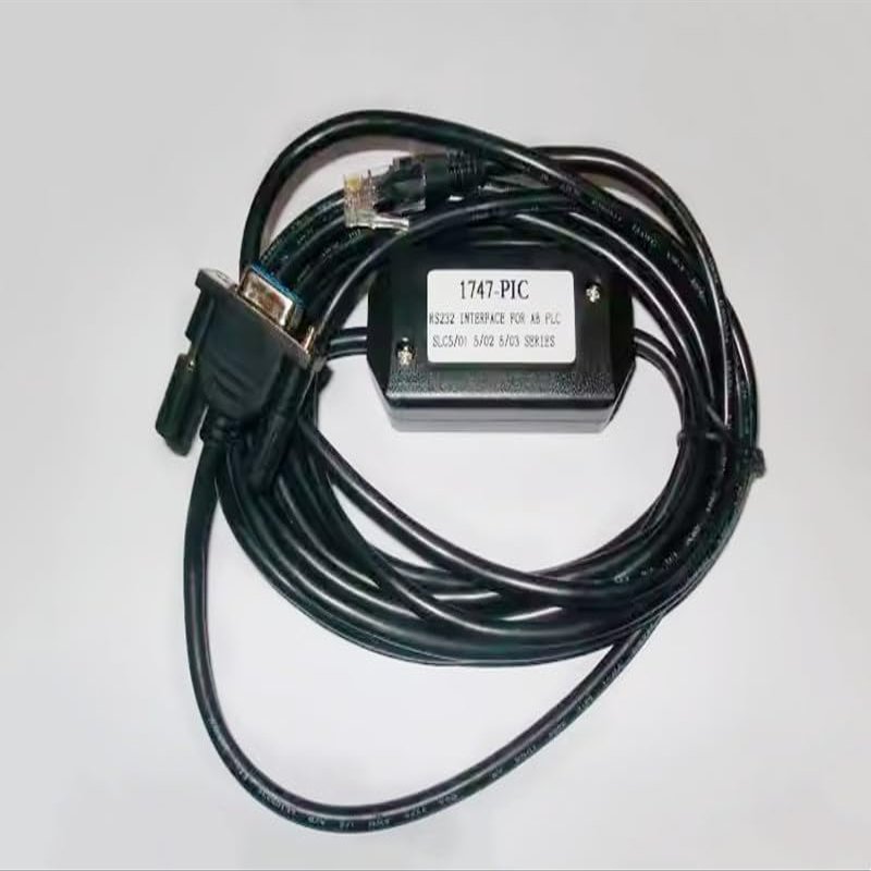 1747-PIC for AB SLC5 SL01 SL02 SL05 SL03 Series PLC Programming Cable, RS232 DH-485 Interface Black 3m