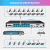 ZOSI 4K 24CH Network Video Recorder, 24 Channel 16-Port 8MP Dual-Disk Backup POE NVR Surveillance System, Pre-Installed 4TB Hard Drive, 24/7 Recording, Only Work with 4K/5MP/4MP/3MP HD ZOSI PoE Camera view 4