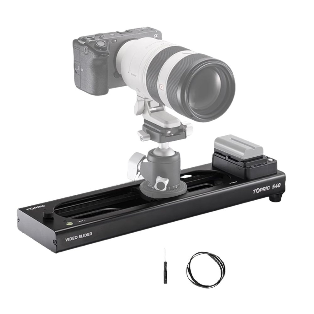 Accsoon Toprig S40 Motorized Camera Slider 40cm/16 App Wireless Control Carbon Fiber Dolly Rail Slider Support IME Lapse Photography