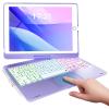 Baisla iPad 9th Generation Case with Keyboard 10.2" (2021), 360 Rotatable with Trackpad & Rainbow Backlit, iPad Keyboard case for 9th/8th/7th, iPad Air 3, iPad Pro 10.5 (Metallic Purple) view 1