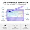 Baisla iPad 9th Generation Case with Keyboard 10.2" (2021), 360 Rotatable with Trackpad & Rainbow Backlit, iPad Keyboard case for 9th/8th/7th, iPad Air 3, iPad Pro 10.5 (Metallic Purple) view 2