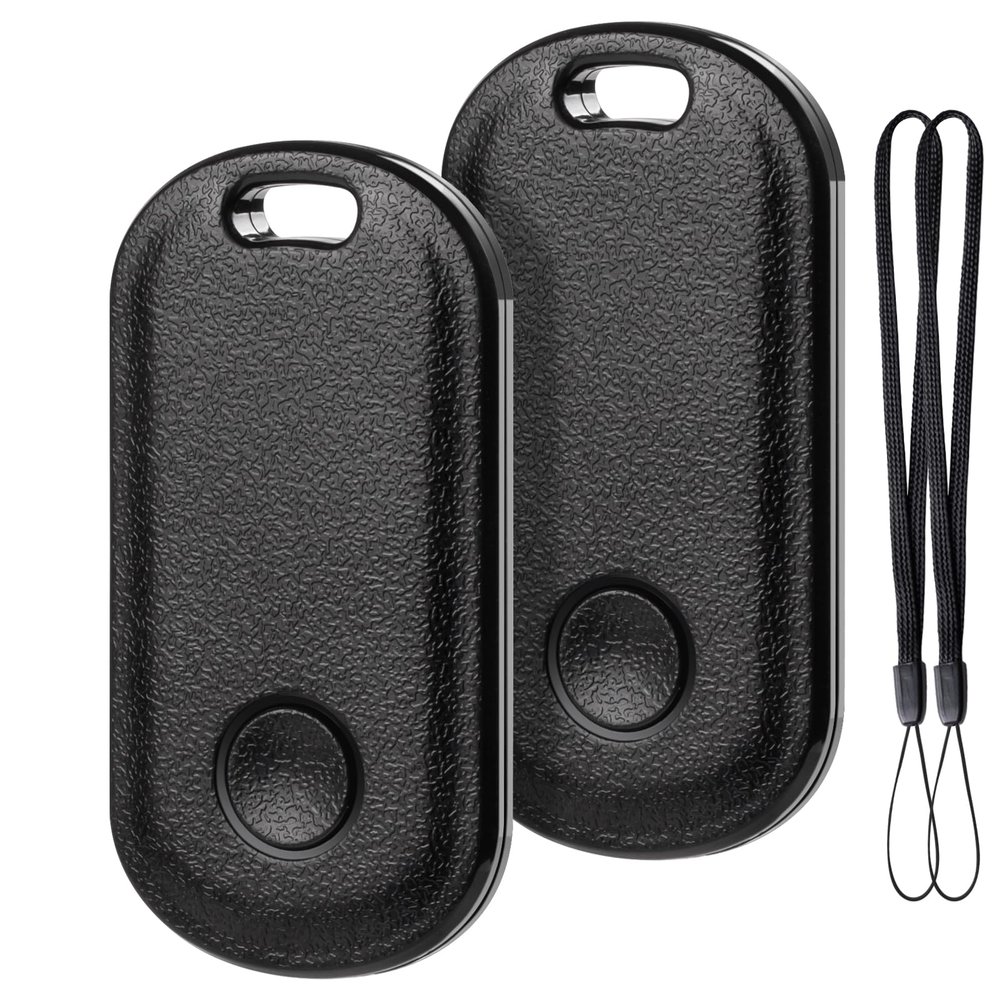 DoHome 2 Pack Key Finder Bluetooth Tracker Work with Apple Find My IP67 Waterproof, Privacy Protection, Anti Lost Notification, Item Locator for Keys, Pets, Bags, Suitcase and More iOS Only Black
