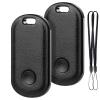 DoHome 2 Pack Key Finder Bluetooth Tracker Work with Apple Find My IP67 Waterproof, Privacy Protection, Anti Lost Notification, Item Locator for Keys, Pets, Bags, Suitcase and More iOS Only Black view 1