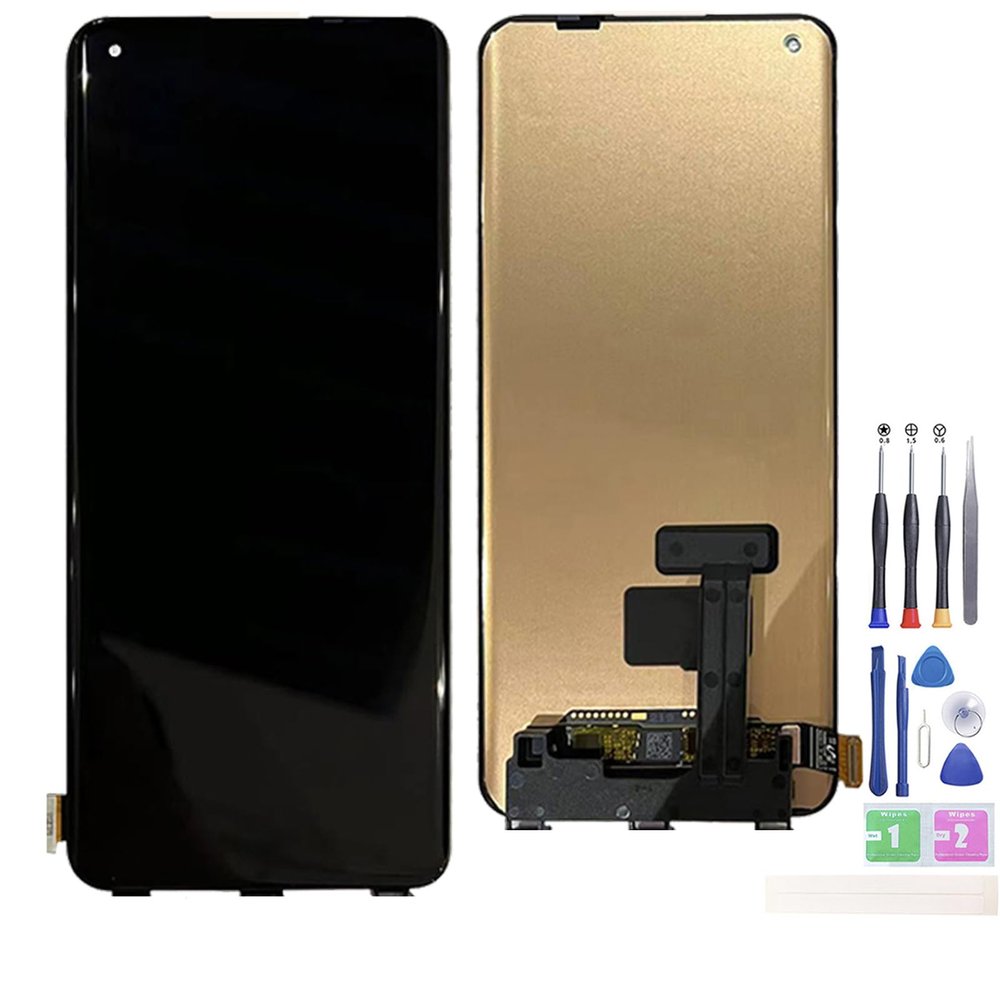 Jinyan LCD Screen for One-Plus 10 Pro HD1911 HD1913 HD1910 LCD Display + Outer Glass Touch Screen Digitizer Full Assembly Replacement (Black)