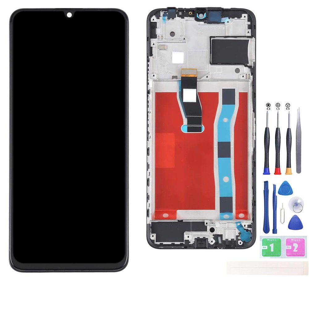 Jinyan LCD Screen for Hua-wei Enjoy 50 LCD Display + Outer Glass Touch Screen Digitizer Full Assembly Replacement (Black with Frame)