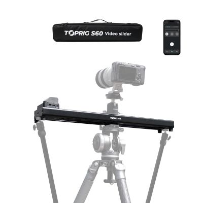 Accsoon - Toprig S60 - Motorized Camera Slider for Video Shooting - Max. Load up to 2.5 kg Vertical and 4 kg Horizontal - Speed 5 cm/s - Max Travel Distance: 425 mm