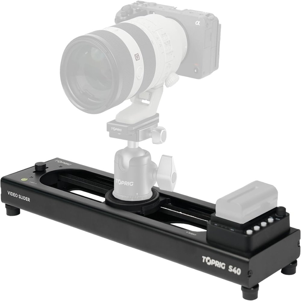 Accsoon Toprig S40 Camera Slider,15inch Speed Control,Time-Lapse,AB Points Setting,App Control,120 Panoramic Shooting