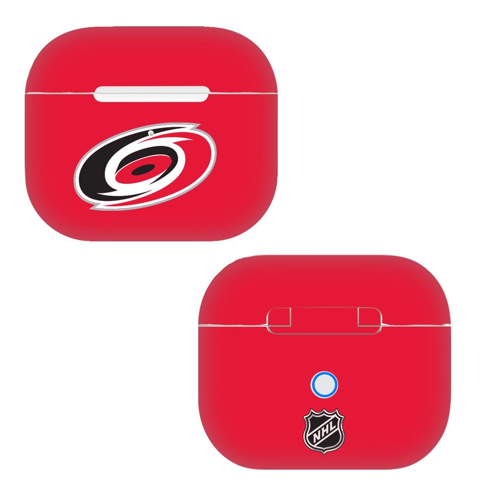 Head Case Designs Officially Licensed NHL Plain Carolina Hurricanes Vinyl Sticker Skin Decal Cover Compatible with Apple AirPods 3 3rd Gen