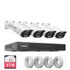 H.VIEW 4K 8MP 8CH POE NVR Security Camera System (16CH Expandable), 4 x 8MP PoE IP Bullet Cameras Outdoor Indoor, AI Human/Person/Face Detection, Two-Way Audio, 100ft IR Night Vision, 3TB HDD view 1