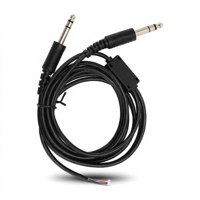 Aviation Headset Cable GA Dual Plug for David Clark AVCOMM, Aviation Headset Replacement Cable 3/16inch Microphone Plug PJ-068 and 1/4inchSpeaker Plug PJ-055