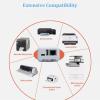 Jectse USB 2.0 Network Print Server, Network Cable Connection, Print Server Supporting Image Printing, Maximum Support 256GB, for Linux 3.4 for or Higher for Android for iOS(NO view 4