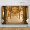 Leowefowa 15x8ft Vinyl Hindu Temple Photo Background Backdrop Vintage Building Ancient Old Columns Background Indian Backdrop for Photography Photo Booth Studio Props view 1