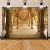 Leowefowa 15x8ft Vinyl Hindu Temple Photo Background Backdrop Vintage Building Ancient Old Columns Background Indian Backdrop for Photography Photo Booth Studio Props view 2