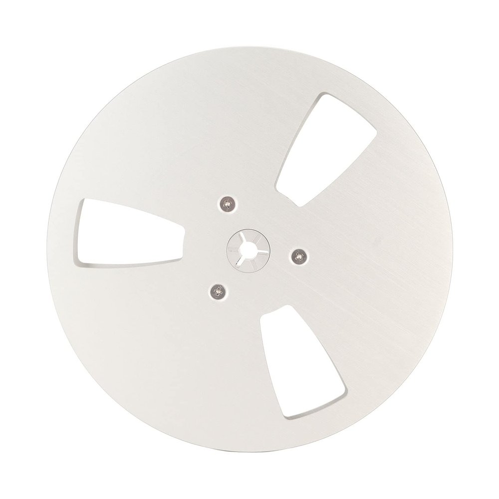 7 Inch Empty Reel, Universal 3 Hole Aluminum Alloy Opening Machine Takeup Reel for Tape Machines (Silver)