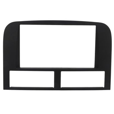 Dash Mounting Fascia Kit, Black ABS Dashboard Installation Trim Kit 2 Din Stereo Radio Bezel with Mounting Accessory Replacement Fit for 1999-2004