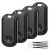 DoHome 4 Pack Key Finder Bluetooth Tracker Work with Apple Find My IP67 Waterproof, Privacy Protection, Anti Lost Notification, Item Locator for Keys, Pets, Bags, Suitcase and More iOS Only Black view 1
