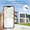 DoHome 4 Pack Key Finder Bluetooth Tracker Work with Apple Find My IP67 Waterproof, Privacy Protection, Anti Lost Notification, Item Locator for Keys, Pets, Bags, Suitcase and More iOS Only Black view 2