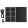 Estink Number Pad Kit, 2 in 1 Number Pad Touchpad 22 Keys BT4.2 2.4G Type C Charging 500mAh Battery Numeric Keypad for Computer Laptop PC Desktop (Iron Gray) view 1