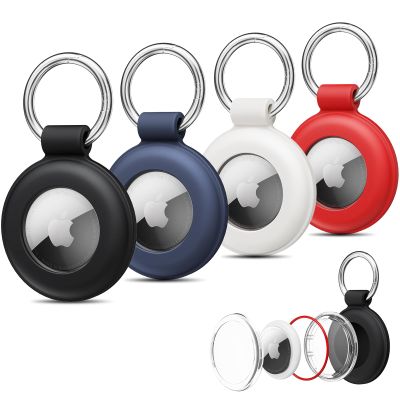 AirTag Holder AirTag Case Keychain Air Tag Holder, Waterproof Silicone Airtag 4 Pack Case with Keychain for Apple AirTags, Air Tags Accessories for Pet, Luggage, Backpacks, Kids, Keys