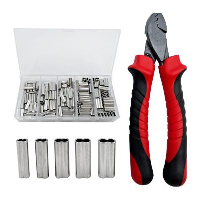 QHHVAIT Fishing Crimping Tool Kits Multifunctional Fishing Crimping Pliers Tools with Comfortable Rubber Handle Tackle Accessory