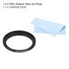 PATIKIL 37mm-40.5mm Metal Step Up Ring with Cleaning Cloth, 2 Pack Camera Lens Filter Adapter Ring Aluminum Filter Adapter Ring for Camera Lenses Hood, Black view 3