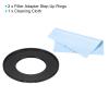 PATIKIL 46mm-77mm Metal Step Up Ring with Cleaning Cloth, 2 Pack Camera Lens Filter Adapter Ring Aluminum Filter Adapter Ring for Camera Lenses Hood, Black view 3