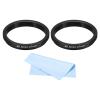 PATIKIL 40.5mm-37mm Metal Step Down Ring with Cleaning Cloth, 2 Pack Camera Lens Filter Adapter Ring Aluminum Filter Adapter Ring for Camera Lenses Hood, Black view 1