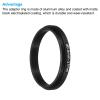 PATIKIL 40.5mm-37mm Metal Step Down Ring with Cleaning Cloth, 2 Pack Camera Lens Filter Adapter Ring Aluminum Filter Adapter Ring for Camera Lenses Hood, Black view 4