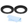 PATIKIL 30.5mm-40.5mm Metal Step Up Ring with Cleaning Cloth, 2 Pack Camera Lens Filter Adapter Ring Aluminum Filter Adapter Ring for Camera Lenses Hood, Black view 1