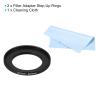 PATIKIL 30.5mm-40.5mm Metal Step Up Ring with Cleaning Cloth, 2 Pack Camera Lens Filter Adapter Ring Aluminum Filter Adapter Ring for Camera Lenses Hood, Black view 3