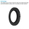 PATIKIL 30.5mm-40.5mm Metal Step Up Ring with Cleaning Cloth, 2 Pack Camera Lens Filter Adapter Ring Aluminum Filter Adapter Ring for Camera Lenses Hood, Black view 4