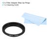 PATIKIL 28mm-30mm Metal Step Up Ring with Cleaning Cloth, 2 Pack Camera Lens Filter Adapter Ring Aluminum Filter Adapter Ring for Camera Lenses Hood, Black view 3