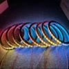 (2sets 4PC KIT) 8PCS 6.5" RGB Dream Color Chasing Car LED Speaker Ring Light Million Colors Shift Coxial Speaker Rings Truck Boat Spacer Ring Light Bluetooth App/Remote Ctrl view 2