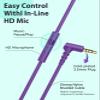rockpapa C24 Kids Headphones with Microphone,Lightweight Foldable Corded Headphone with 3.5mm Jack Cable for Boys Girls Youth,Stereo Wired Head Phone for School Travel Purple Green view 4