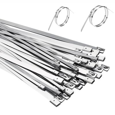 1000pc Self-Locking Metal Zip Ties, Cable Strap Tie for Stainless Steel Cable, Tie Gun Metal Zip Tensioner, Multi-Purpose Self-Locking Cable Ties, for Vehicles, Exhaust Wrap, Farms, Cables