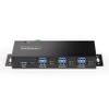 StarTech.com 7-Port Managed USB Hub with 7X USB-A, Heavy Duty with Metal Industrial Housing, ESD & Surge Protection, Wall/Desk/Din-Rail Mountable, USB 3.0/3.1/3.2 Gen 1 5Gbps, TAA view 3