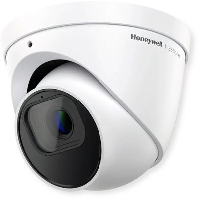 Honeywell HC35WE5R3 5MP IP IR Fixed Ball Camera, White; 1/2.8" Progressive Scan CMOS; Smart IR; IR Distance Up to 40 Meters; 2D/3D DNR; Micro SD Storage Up to 256GB; RJ-45 Ethernet Connection