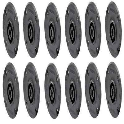 12 Pack NEUTRIK NL4MPRXX 4-Pole SPEAKON Large Round Twist Lock w/3/16 Flat Tabs