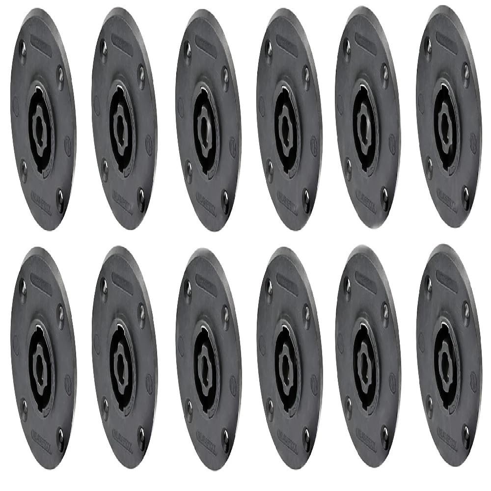 12 Pack NEUTRIK NL4MPRXX 4-Pole SPEAKON Large Round Twist Lock w/3/16 Flat Tabs