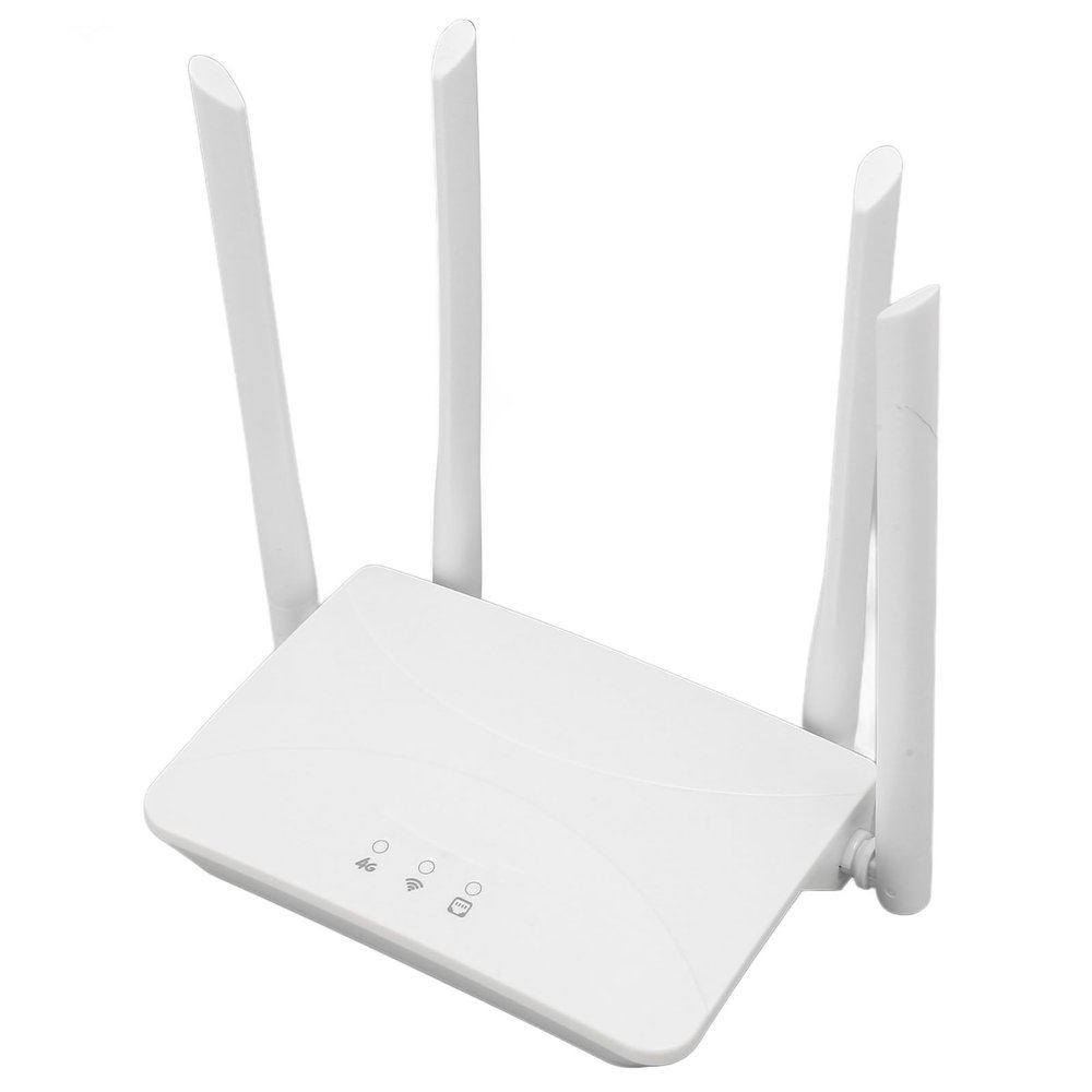 4G LTE Router SIM Card Slot, Unlocked Internet Router, 300Mbps Speed, 4 Antennas, Covers 300?500m, Connects 16 Devices (US Plug)
