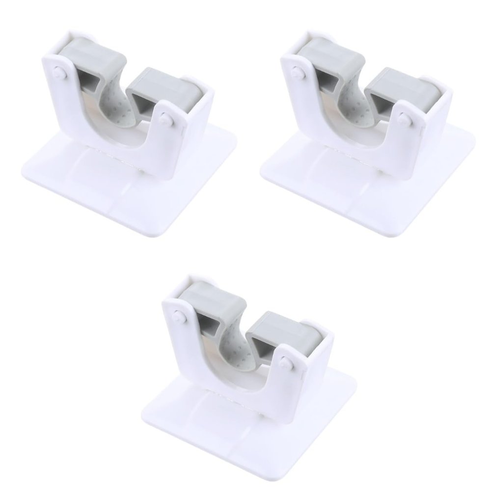 DOITOOL 3sets Broom Storage Wall Mount Mop Holder Adhesive Organizer Aesthetic for Kitchen 2pcs*3