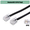 TOYAYAYO 3Pack RJ11 Cable Phone Cord for Landline - 6ft Telephone Cord - Male to Male for Landline Phone and Fax - Black view 3