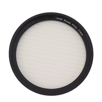 49-82mm Camera Streak Filter, Night Scenes Gold Streak Filter Light Effect Filter Special Effects Camera Filters for Night (55mm)