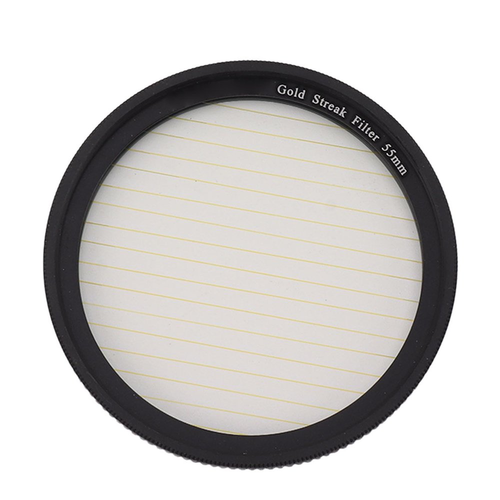 49-82mm Camera Streak Filter, Night Scenes Gold Streak Filter Light Effect Filter Special Effects Camera Filters for Night (55mm)
