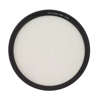 49-82mm Camera Streak Filter, Night Scenes Gold Streak Filter Light Effect Filter Special Effects Camera Filters for Night (77mm)