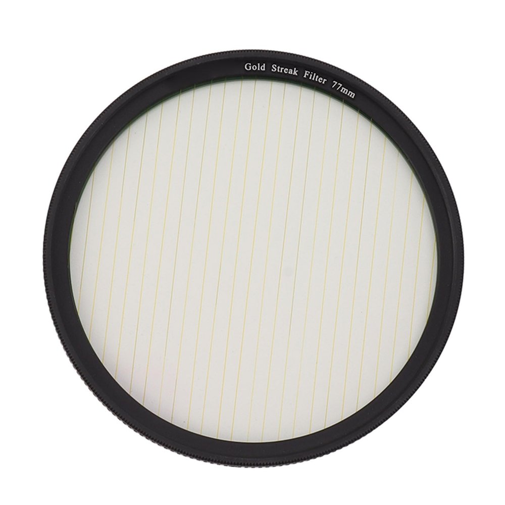 49-82mm Camera Streak Filter, Night Scenes Gold Streak Filter Light Effect Filter Special Effects Camera Filters for Night (77mm)