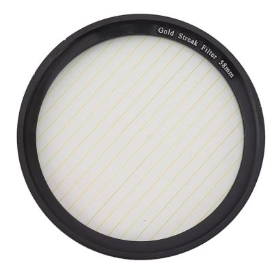 49-82mm Camera Streak Filter, Night Scenes Gold Streak Filter Light Effect Filter Special Effects Camera Filters for Night (58mm)