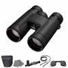 Nikon PROSTAFF P7 8x42 (16772) Black Binoculars Bundle with Lens Pen and Cleaning Cloth, Compact Binoculars for Adults for Hunting, Bird Watching, and Hiking Essentials, Zoom Lightweight Travel view 1
