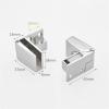 ELICNA 4 Pieces Glass Door Silver Hinges, Door Hinges, Wine Cabinet Hinges, Embedded Side Mounting, Brushed Nickel view 2