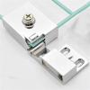 ELICNA 4 Pieces Glass Door Silver Hinges, Door Hinges, Wine Cabinet Hinges, Embedded Side Mounting, Brushed Nickel view 3
